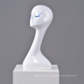 Wholesale white fiberglass custom long neck hat display  fiber glass female beautiful eyelash mannequin head without hair